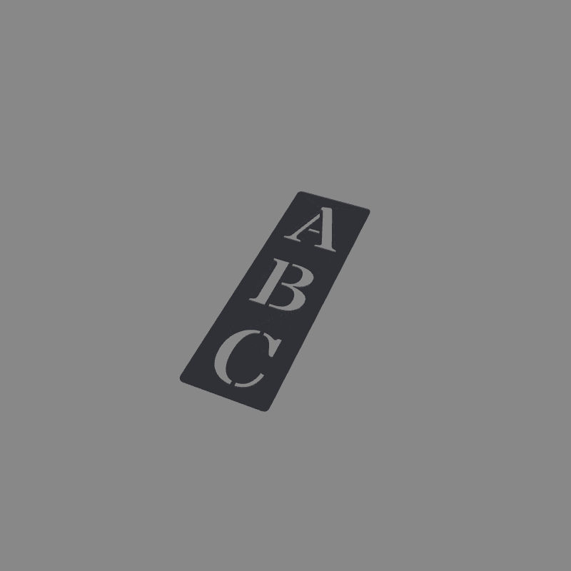 Custom Cut Signs - Vertical Stencil